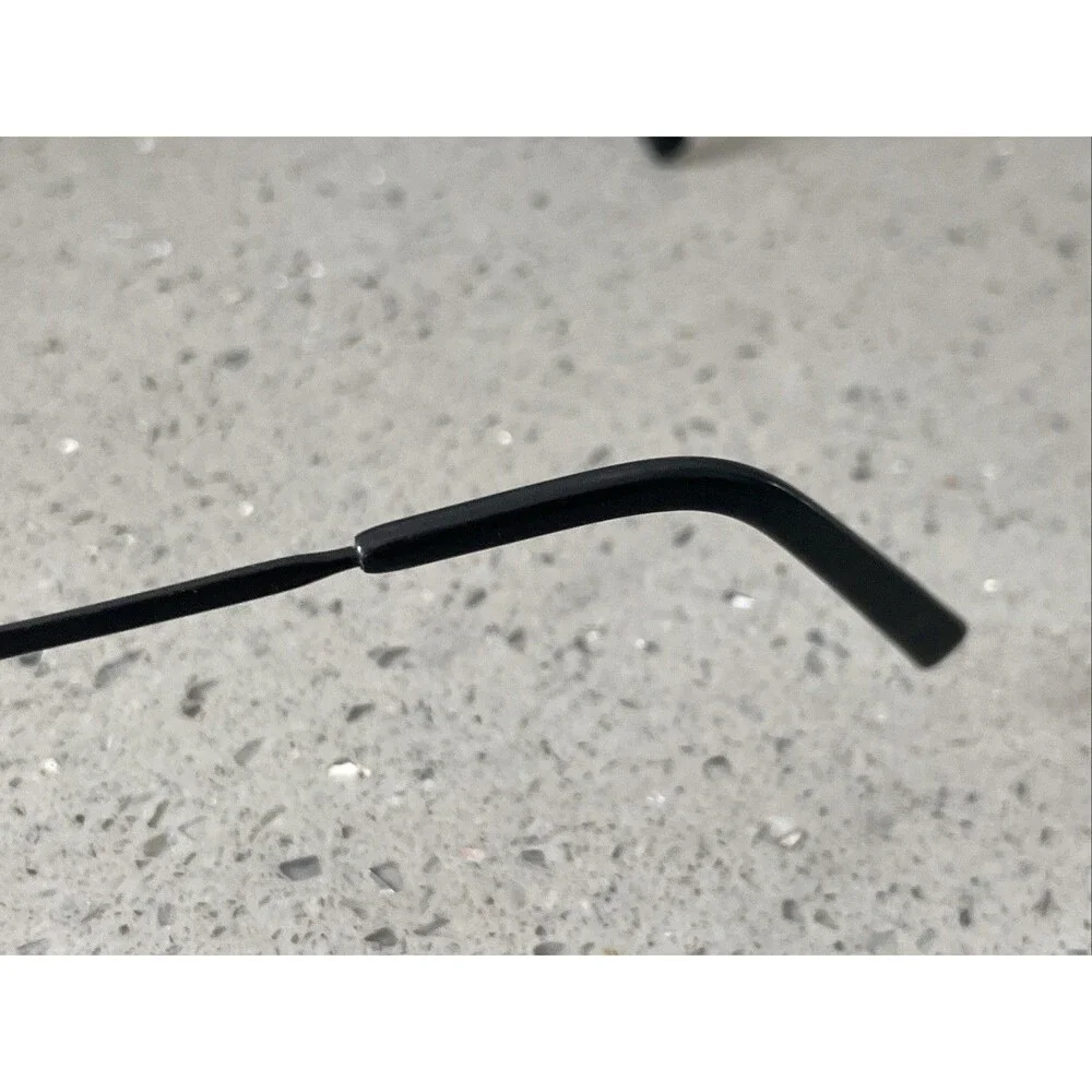 Head Lines Eyeglasses Frames ONLY 52-18-140 L101 C1 Half Rim Black rectangle